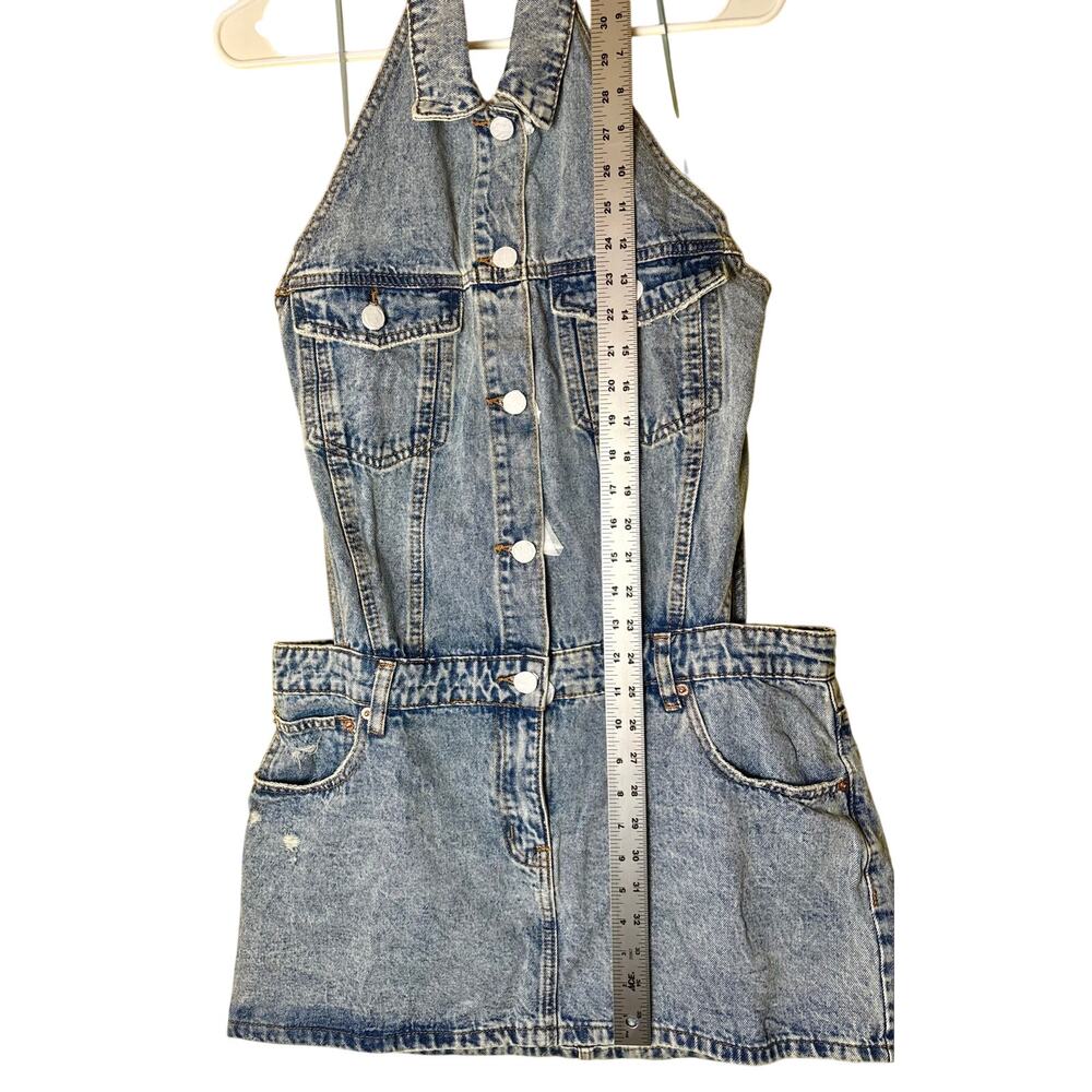 NWT Signature 8 Halter Style Jean Dress - Women's Large - Picture 4 of 10